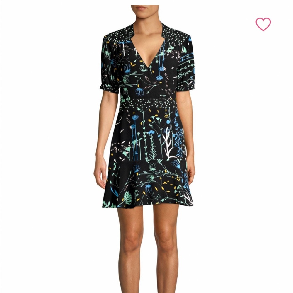 Parker Talisa Floral Flounce A-line Dress, 0